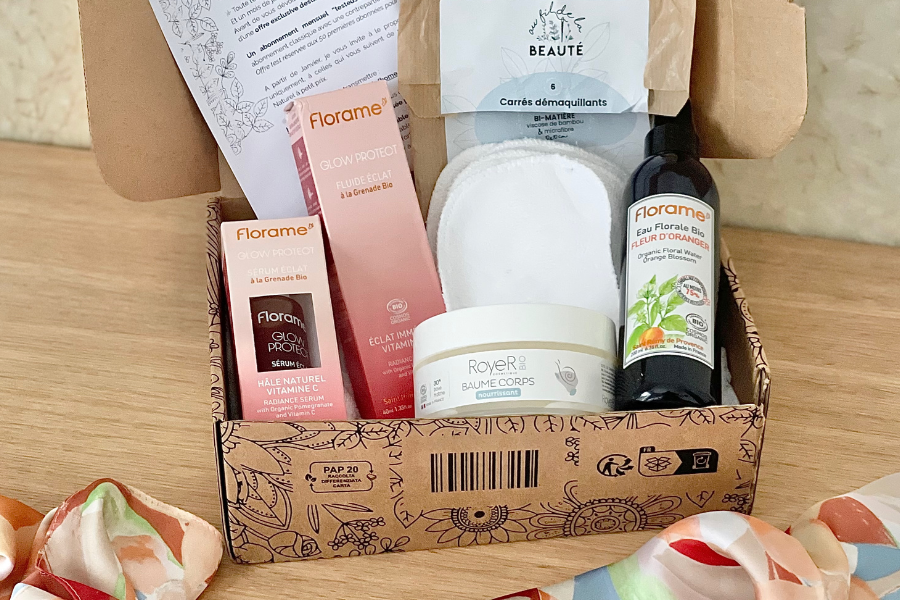 produits d'une box beauté bio
