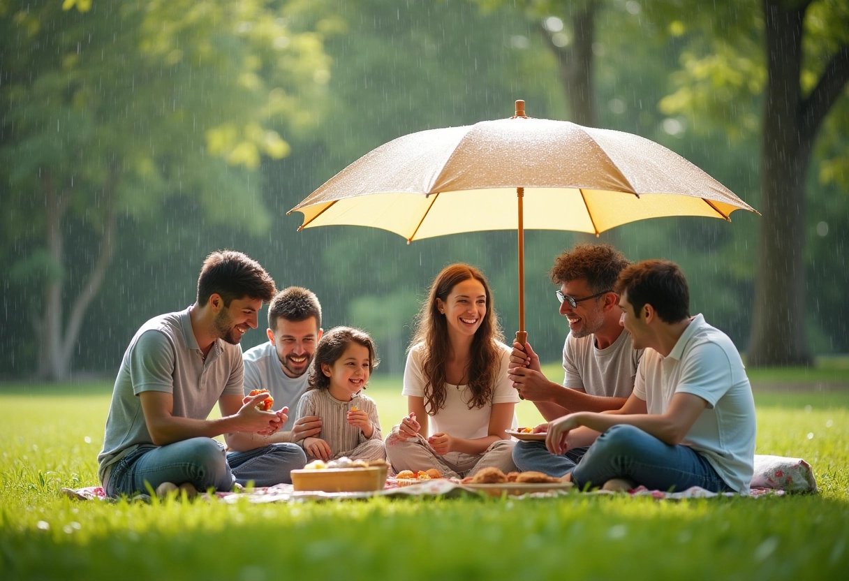 pluie enfants